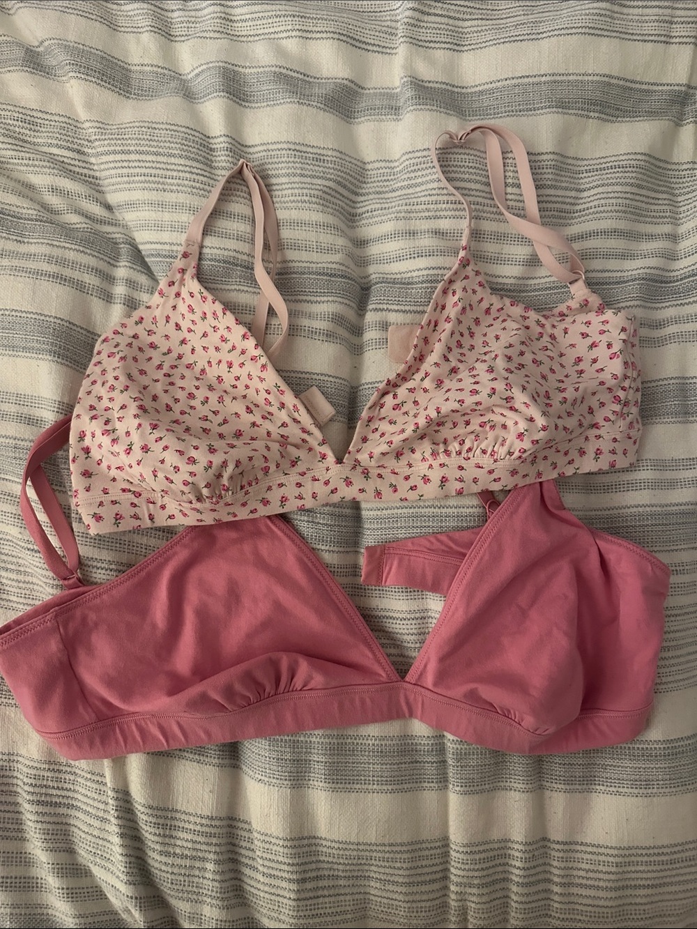 Women's Rose Pink Soft Cotton Bralette - Pack of 2